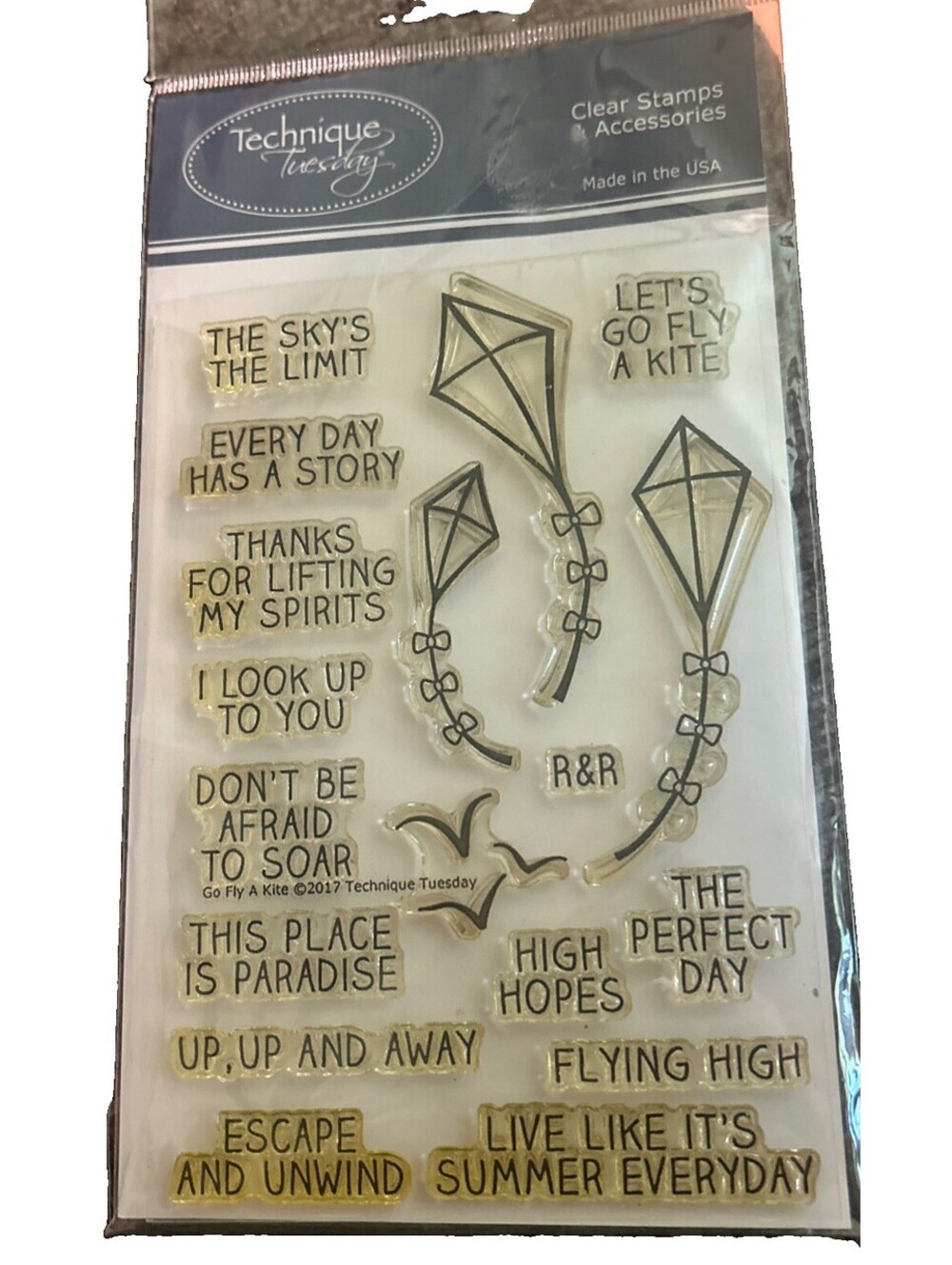 Technique Tuesday Go Fly A Kite Clear Stamp Set 2017 New Made in USA
